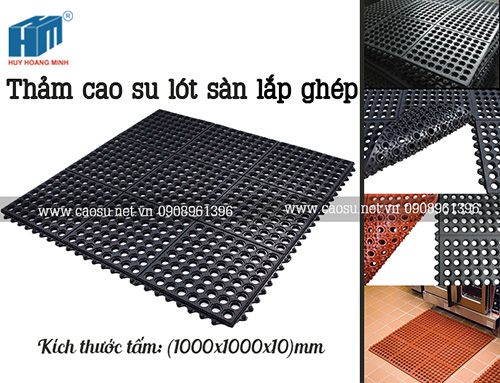 Thảm Cao Su lót sàn chống trơn trượt dạng lắm ghép